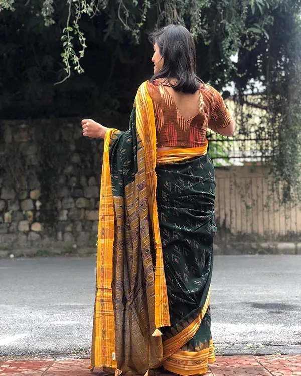 Handicraft_Women's_Block_Print_Pure_Soft_Cotton_Saree_With_Blouse_Piece_With_Blouse_Piece